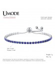 UMODE moda urok CZ bransoletki tenisowe dla kobiet mężczyzn kolorowa cyrkonia biżuteria Box łańcuch Braclets prezent bransoletka