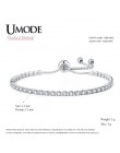 UMODE moda urok CZ bransoletki tenisowe dla kobiet mężczyzn kolorowa cyrkonia biżuteria Box łańcuch Braclets prezent bransoletka