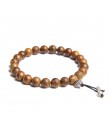 Biżuteria bransoletka męska Pulseira Healing Balance koraliki buddy Reiki modlitwa joga drewno czarny onyks bransoletki prezent 