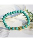 DUOVEI wietrzenie kamień Leopard Head bransoletka z paciorkami dla mężczyzn nowe mody z kamienia naturalnego tygrysie oko Onyx L