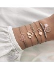 20 style kobiety dziewczęta Mix okrągły stop kryształ marmur uroku bransoletki moda Boho serce powłoki list zestawy bransoletek 