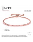 UMODE moda urok CZ bransoletki tenisowe dla kobiet mężczyzn kolorowa cyrkonia biżuteria Box łańcuch Braclets prezent bransoletka