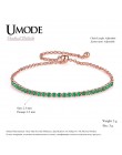 UMODE moda urok CZ bransoletki tenisowe dla kobiet mężczyzn kolorowa cyrkonia biżuteria Box łańcuch Braclets prezent bransoletka
