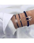 20 style kobiety dziewczęta Mix okrągły stop kryształ marmur uroku bransoletki moda Boho serce powłoki list zestawy bransoletek 