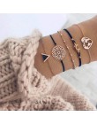 20 style kobiety dziewczęta Mix okrągły stop kryształ marmur uroku bransoletki moda Boho serce powłoki list zestawy bransoletek 