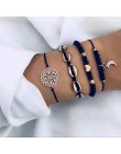 20 style kobiety dziewczęta Mix okrągły stop kryształ marmur uroku bransoletki moda Boho serce powłoki list zestawy bransoletek 