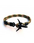 2019 nowy Boeing samolot mężczyźni kotwica bransoletka Rope Chain czarny Charm bransoletki dla kobiet mężczyzna Survival styl lo