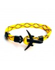2019 nowy Boeing samolot mężczyźni kotwica bransoletka Rope Chain czarny Charm bransoletki dla kobiet mężczyzna Survival styl lo