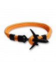 2019 nowy Boeing samolot mężczyźni kotwica bransoletka Rope Chain czarny Charm bransoletki dla kobiet mężczyzna Survival styl lo