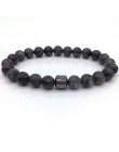 OIQUEI 2019 pulsera hombre Cylinder hematyt bransoletki dla mężczyzn klasyczne natura bransoletki z koralików kamiennych i brans