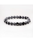 OIQUEI 2019 pulsera hombre Cylinder hematyt bransoletki dla mężczyzn klasyczne natura bransoletki z koralików kamiennych i brans