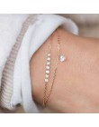 4 sztuk/zestaw moda liść bohemy okrągły węzeł bransoletka mankiet złoty łańcuch Charm bransoletka Bangle dla kobiet proste geome