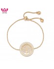 2018 nowy pulseira mujer moda jasny kryształ złoty Charm bransoletki bransoletki dla kobiet drzewo życia regulowana bransoletka 