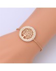 2018 nowy pulseira mujer moda jasny kryształ złoty Charm bransoletki bransoletki dla kobiet drzewo życia regulowana bransoletka 