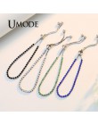 UMODE 4 kolory moda cyrkonia bransoletka tenisowa i Bangles dla kobiet prezenty nowa luksusowa opaska Voor Vrouwen Bijoux UB0124