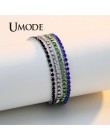 UMODE 4 kolory moda cyrkonia bransoletka tenisowa i Bangles dla kobiet prezenty nowa luksusowa opaska Voor Vrouwen Bijoux UB0124
