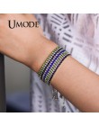 UMODE 4 kolory moda cyrkonia bransoletka tenisowa i Bangles dla kobiet prezenty nowa luksusowa opaska Voor Vrouwen Bijoux UB0124