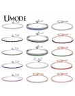UMODE 4 kolory moda cyrkonia bransoletka tenisowa i Bangles dla kobiet prezenty nowa luksusowa opaska Voor Vrouwen Bijoux UB0124