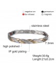 Vinterly Health bransoletka energetyczna męski krzyż bransoletka magnetyczna ze stali nierdzewnej mężczyźni złoty kolor Chain Li