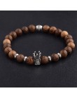 Hot mężczyźni naturalne drewno krzyż z koralikami bransoletki Onyx medytacja modlitwa bransoletka z koralików kobiety drewniane 