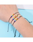 ZMZY śliczne bransoletki z koralików układanie wiosna Rainbow bransoletka wisiorek Boho Handmade modna biżuteria na prezent cien