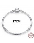 Luksusowe oryginalny 100% 925 srebrny łańcuszek żmijka łańcuch bransoletka Bangle dla kobiet autentyczne urok biżuteria Pulseira