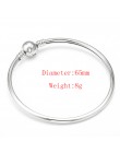 Wysokiej jakości 17-21cm posrebrzane wąż Chain Link bransoletka Fit europejskiej Charm bransoletka dla kobiet DIY tworzenia biżu