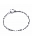 Wysokiej jakości 17-21cm posrebrzane wąż Chain Link bransoletka Fit europejskiej Charm bransoletka dla kobiet DIY tworzenia biżu