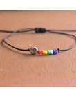 ZMZY śliczne bransoletki z koralików układanie wiosna Rainbow bransoletka wisiorek Boho Handmade modna biżuteria na prezent cien