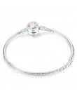 Wysokiej jakości 17-21cm posrebrzane wąż Chain Link bransoletka Fit europejskiej Charm bransoletka dla kobiet DIY tworzenia biżu