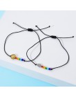 ZMZY śliczne bransoletki z koralików układanie wiosna Rainbow bransoletka wisiorek Boho Handmade modna biżuteria na prezent cien