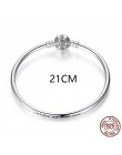 Luksusowe oryginalny 100% 925 srebrny łańcuszek żmijka łańcuch bransoletka Bangle dla kobiet autentyczne urok biżuteria Pulseira