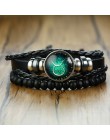Vnox Aries 12 horoskop wielowarstwowa skórzana linka bransoletki dla kobiet mężczyzn prezenty Vintage biżuteria pulseira