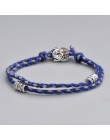 Etniczny tybetański głowa buddy tkane Amulet Multicolor bransoletki i Bangles dla kobiet mężczyzn ręcznie liny budda Charm brans