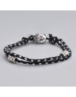 Etniczny tybetański głowa buddy tkane Amulet Multicolor bransoletki i Bangles dla kobiet mężczyzn ręcznie liny budda Charm brans