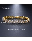 Emmaya marka moda urok aaa sześcienne białe cyrkon cztery kolory liść biżuteria bransoletki dla kobiety elegancja wesele prezent
