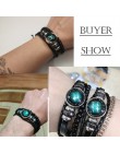 Vnox Aries 12 horoskop wielowarstwowa skórzana linka bransoletki dla kobiet mężczyzn prezenty Vintage biżuteria pulseira