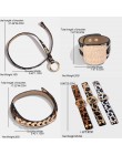 Flatfoosie Fashion ZA Leopard bransoletki dla kobiet Boho guzik o złotym kolorze skórzana bransoletka w stylu vintage świąteczna