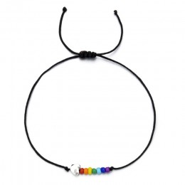 ZMZY śliczne bransoletki z koralików układanie wiosna Rainbow bransoletka wisiorek Boho Handmade modna biżuteria na prezent cien