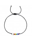 ZMZY śliczne bransoletki z koralików układanie wiosna Rainbow bransoletka wisiorek Boho Handmade modna biżuteria na prezent cien