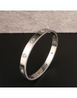 Moda marka kobiety bransoletki i bransolety otwórz mankiet Design bransoletki ze stali nierdzewnej Crystal Luxury biżuteria z ró