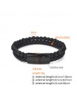 Jiayiqi 6MM naturalny kamień mężczyźni bransoletka czarne prawdziwa skóry klamra magnetyczna bransoletka 18.5/20.5/22cm biżuteri