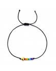 ZMZY śliczne bransoletki z koralików układanie wiosna Rainbow bransoletka wisiorek Boho Handmade modna biżuteria na prezent cien