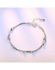 Crazy Feng elegancka bransoletka łańcuszkowa srebrne kolorowe koraliki gwiazdy Charm bransoletka dla kobiet wąż Link Chain brans