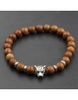 Hot mężczyźni naturalne drewno krzyż z koralikami bransoletki Onyx medytacja modlitwa bransoletka z koralików kobiety drewniane 