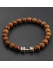 Hot mężczyźni naturalne drewno krzyż z koralikami bransoletki Onyx medytacja modlitwa bransoletka z koralików kobiety drewniane 