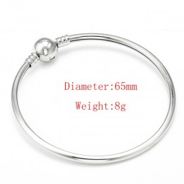 Wysokiej jakości 17-21cm posrebrzane wąż Chain Link bransoletka Fit europejskiej Charm bransoletka dla kobiet DIY tworzenia biżu