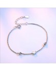 Crazy Feng elegancka bransoletka łańcuszkowa srebrne kolorowe koraliki gwiazdy Charm bransoletka dla kobiet wąż Link Chain brans