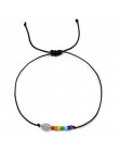 ZMZY śliczne bransoletki z koralików układanie wiosna Rainbow bransoletka wisiorek Boho Handmade modna biżuteria na prezent cien