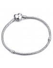 Wysokiej jakości 17-21cm posrebrzane wąż Chain Link bransoletka Fit europejskiej Charm bransoletka dla kobiet DIY tworzenia biżu
